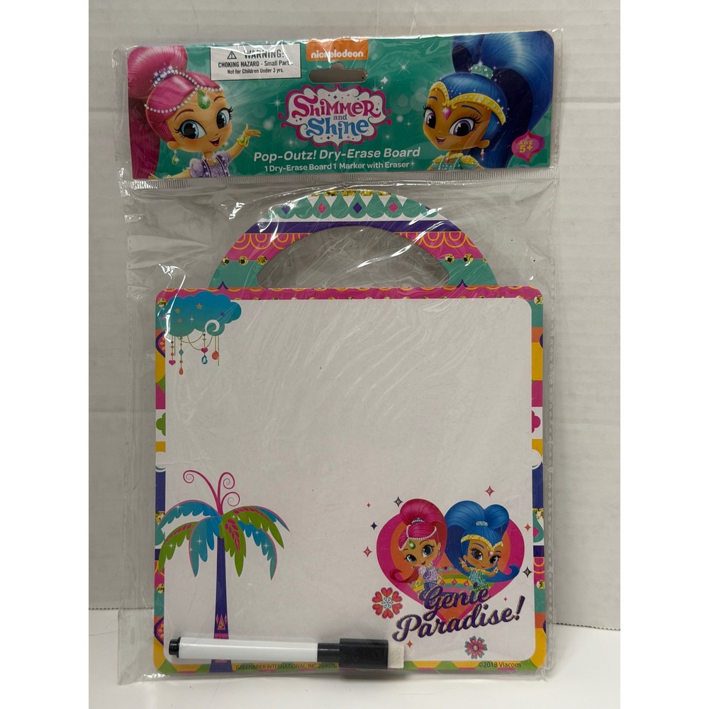 Nickelodeon Shimmer and Shine Pop-Outz Dry-Erase Board‎ Genie Paradise Set New